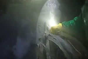 邵阳消防水池堵漏现场